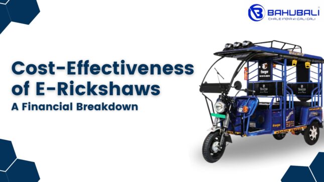 Cost-Effectiveness of E-Rickshaws: A Financial Breakdown